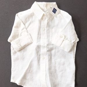 JANIE AND JACK 2T NWT Linen Button Down Shirt